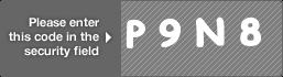 captcha code for visual authentication  letter P number 9 letter N number 8