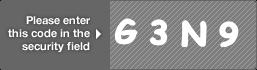 captcha code for visual authentication  letter G number 3 letter N number 9