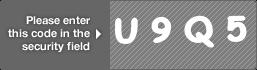 captcha code for visual authentication  letter U number 9 letter Q number 5