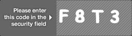 captcha code for visual authentication  letter F number 8 letter T number 3