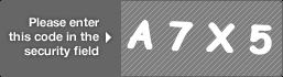 captcha code for visual authentication  letter A number 7 letter X number 5