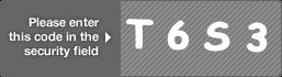 captcha code for visual authentication  letter T number 6 letter S number 3