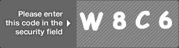 captcha code for visual authentication  letter W number 8 letter C number 6