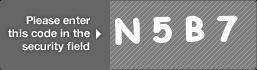 captcha code for visual authentication  letter N number 5 letter B number 7
