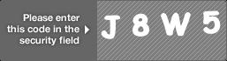 captcha code for visual authentication  letter J number 8 letter W number 5
