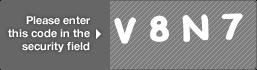 captcha code for visual authentication  letter V number 8 letter N number 7