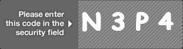 captcha code for visual authentication  letter N number 3 letter P number 4