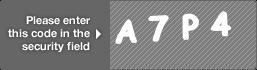 captcha code for visual authentication  letter A number 7 letter P number 4