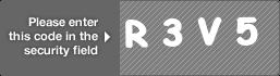 captcha code for visual authentication  letter R number 3 letter V number 5