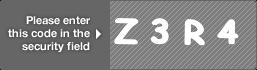 captcha code for visual authentication  letter Z number 3 letter R number 4