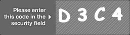 captcha code for visual authentication  letter D number 3 letter C number 4