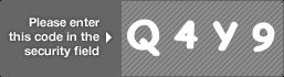 captcha code for visual authentication  letter Q number 4 letter Y number 9