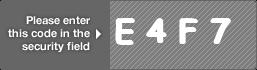 captcha code for visual authentication  letter E number 4 letter F number 7