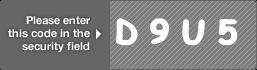 captcha code for visual authentication  letter D number 9 letter U number 5