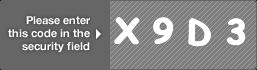 captcha code for visual authentication  letter X number 9 letter D number 3